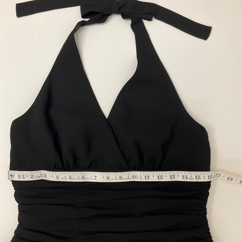 Jones Wear Black Halter Backless Knee Length Womens Size 10 Dress LBD Formal - Picture 10 of 14